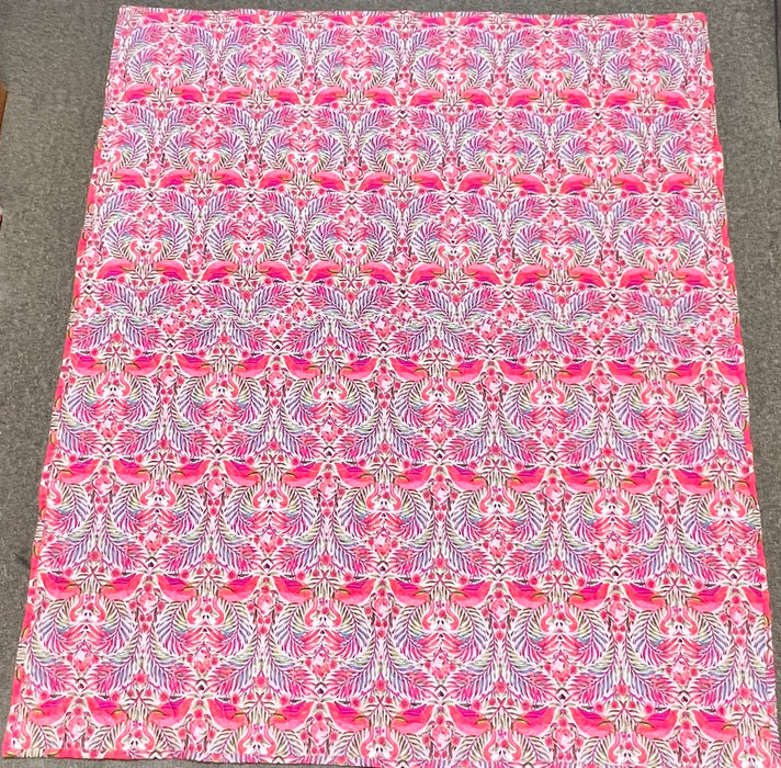Vibrant Tula Pink Throw Quilt, Easy Bake Pattern - Brilliant Colors and Fun Design