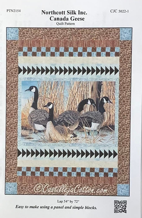 Panel quilt pattern Canada geese Northcott lap throw size use for any panel wider than long